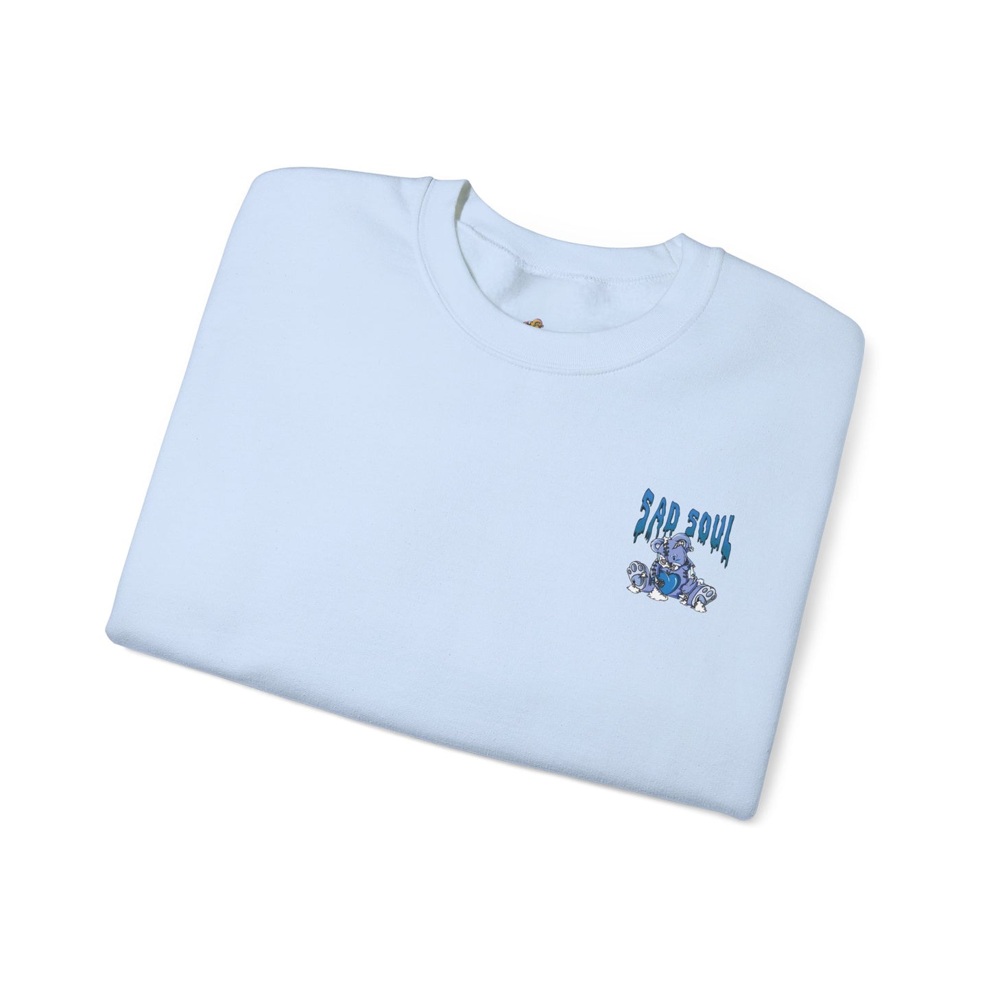 Tiny logo sweatshirt sad soul blue