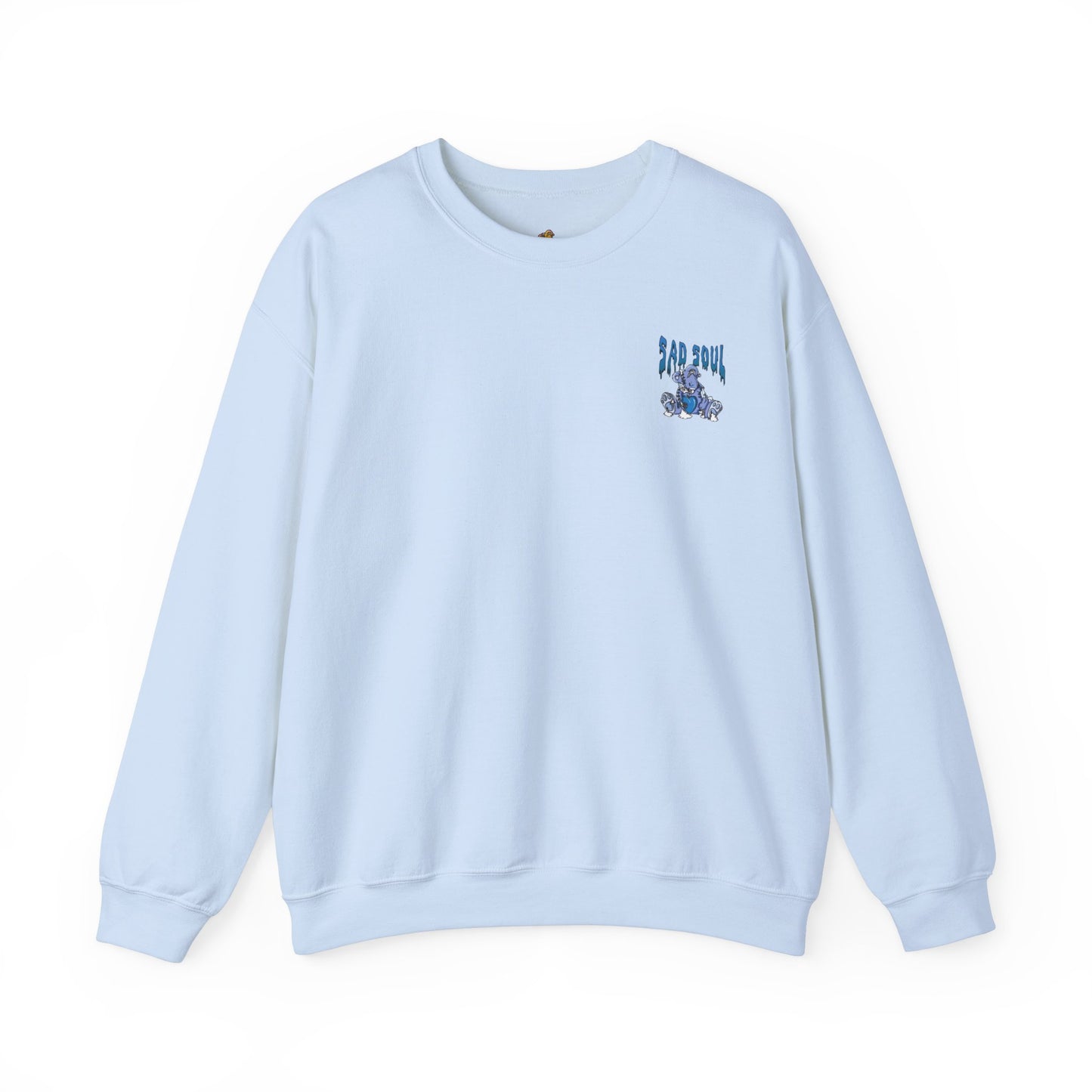 Tiny logo sweatshirt sad soul blue