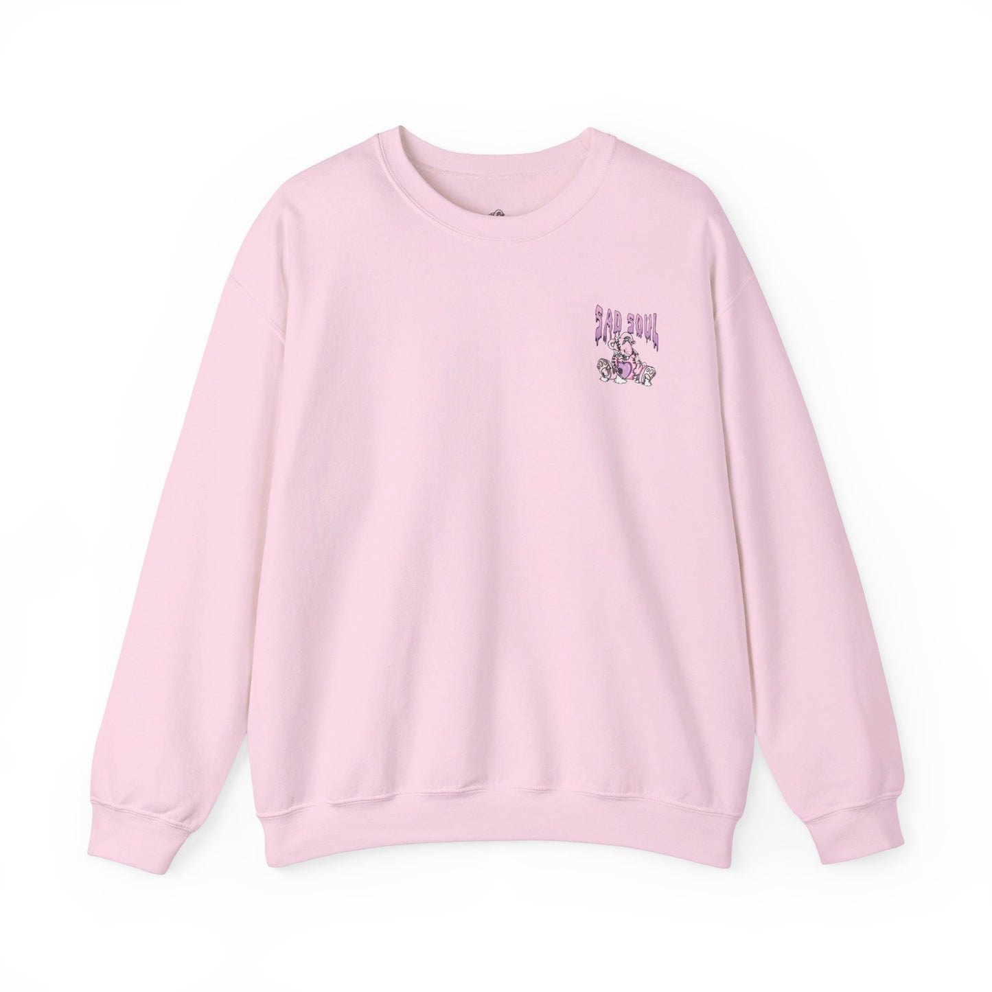 Tiny logo sweatshirt sad soul pink