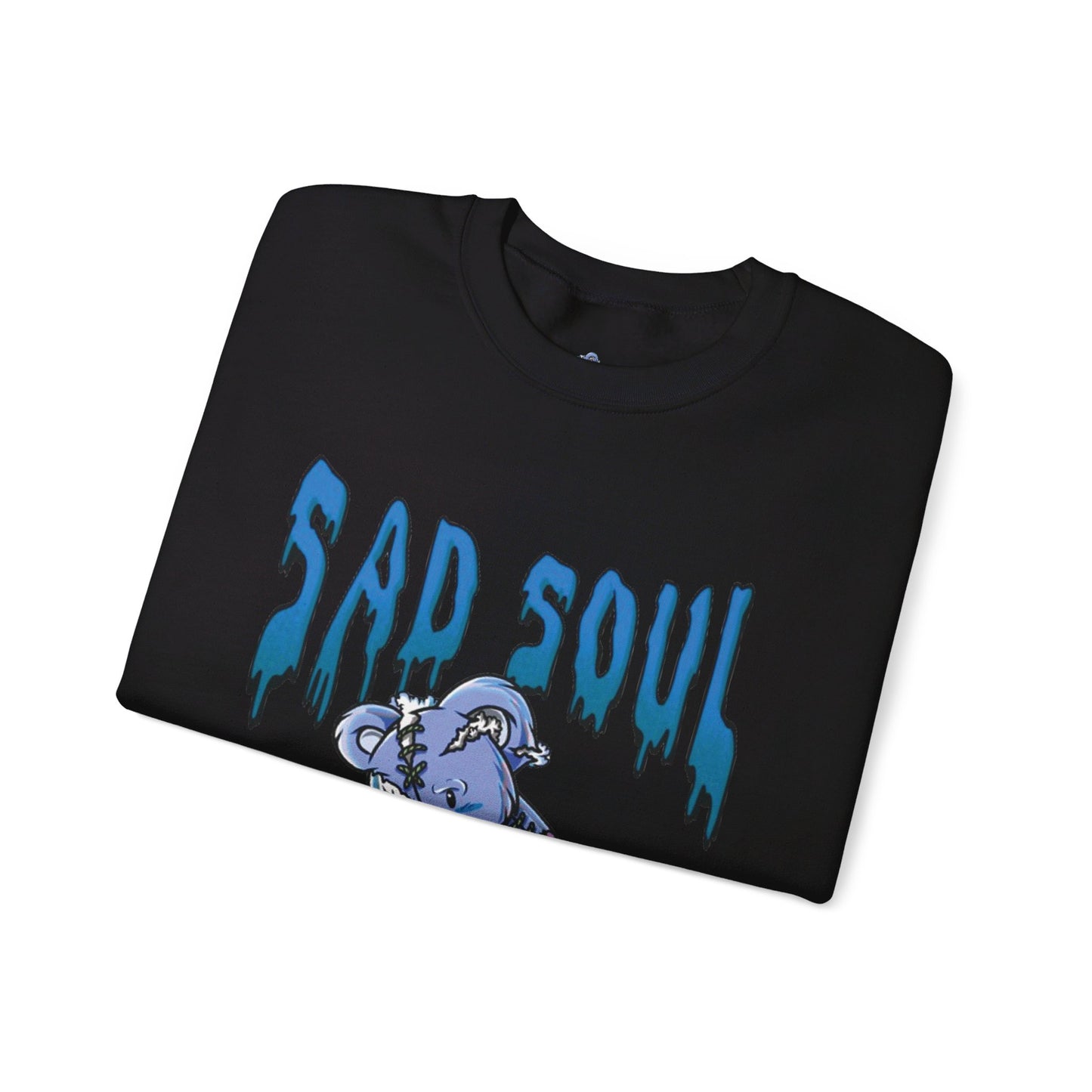 Pullover sweatshirt sad soul blue