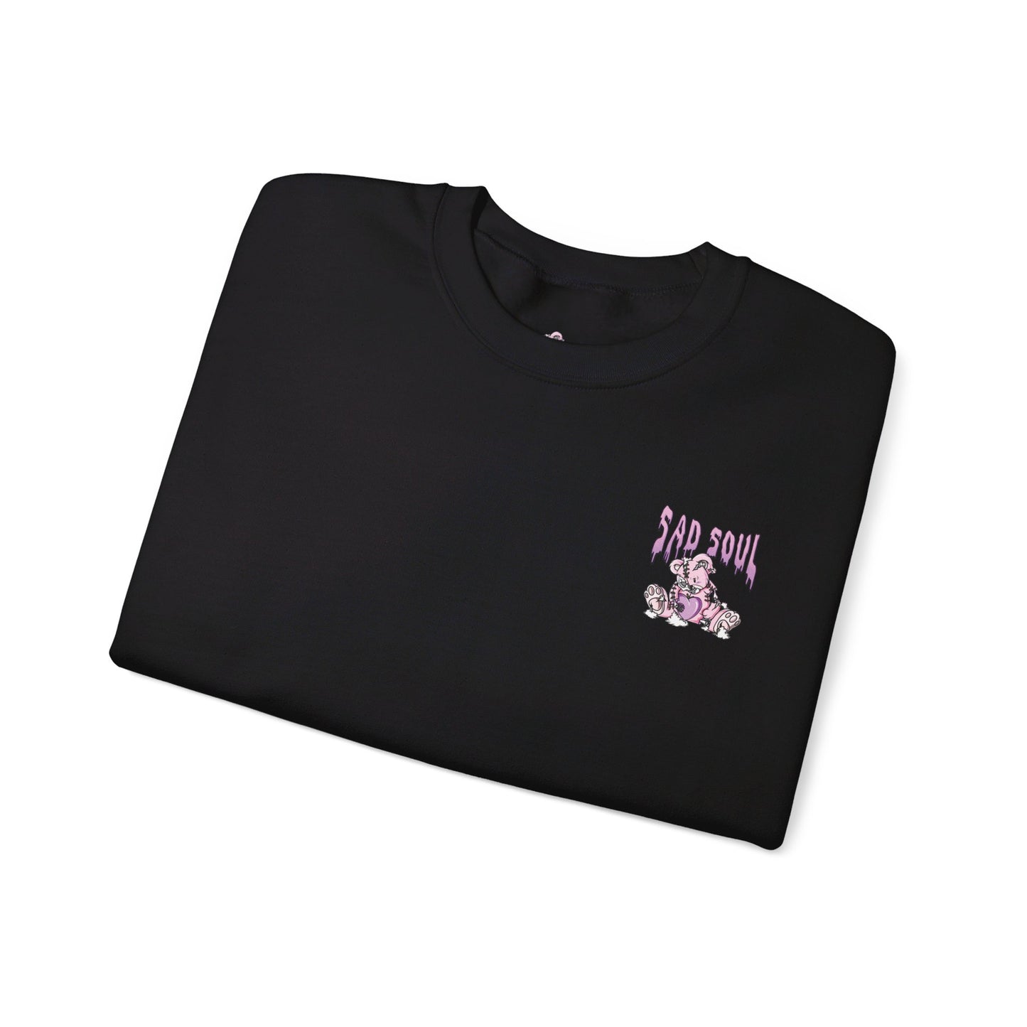 Tiny logo sweatshirt sad soul pink