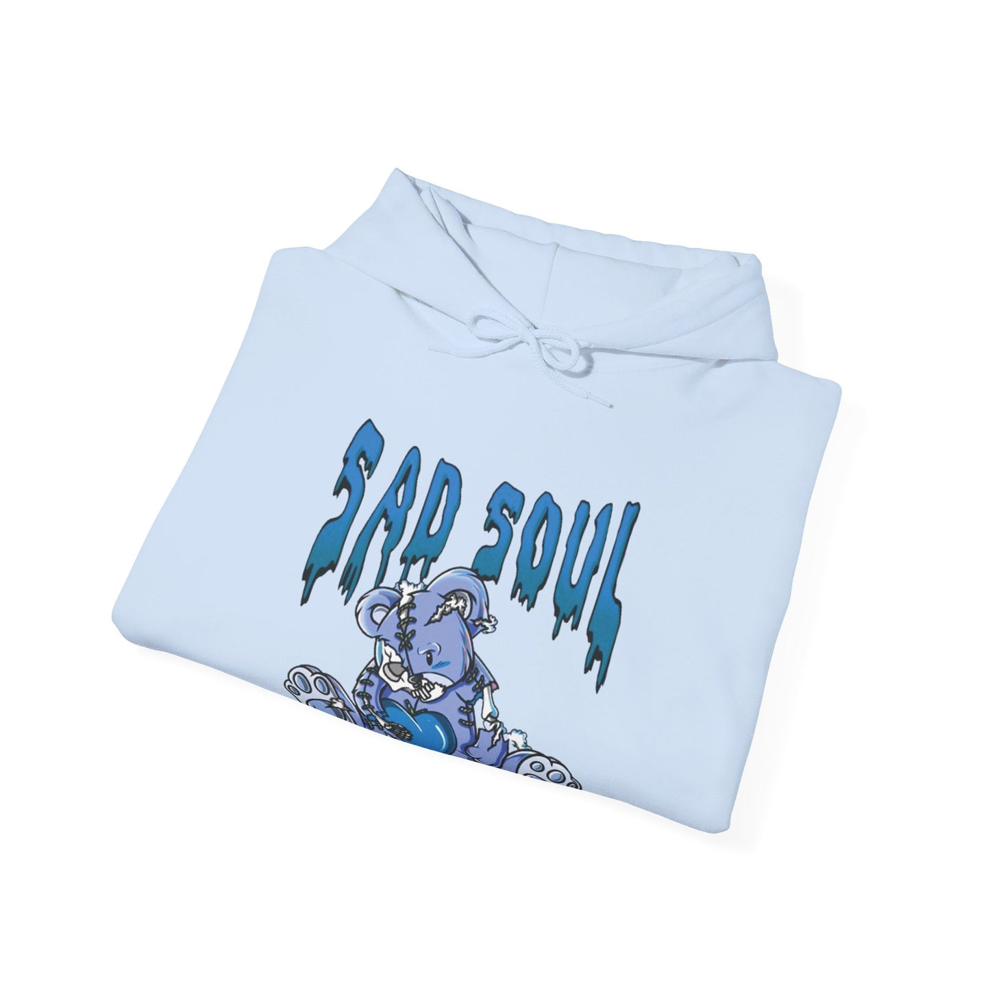 Pullover hoodie sad soul blue