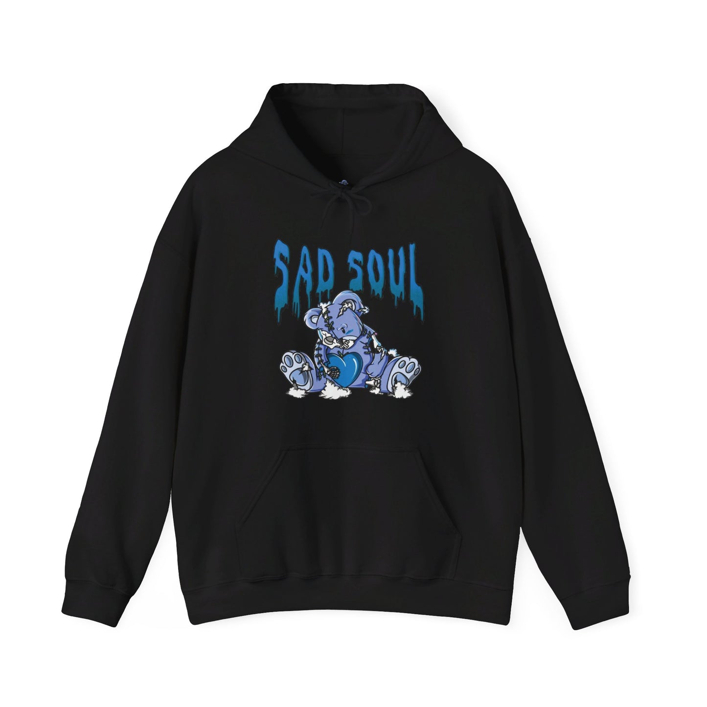 Pullover hoodie sad soul blue