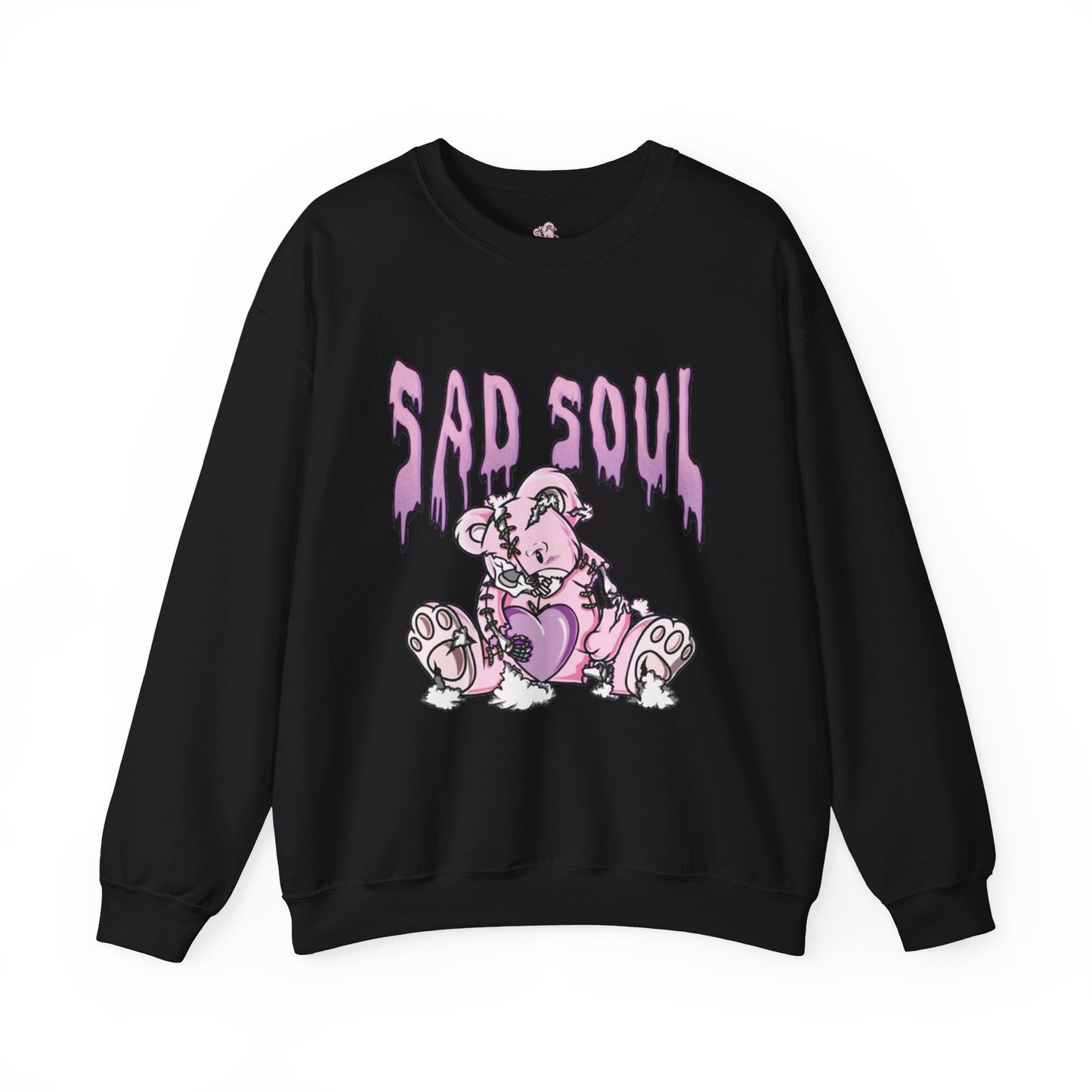 Pullover sweatshirt sad soul pink