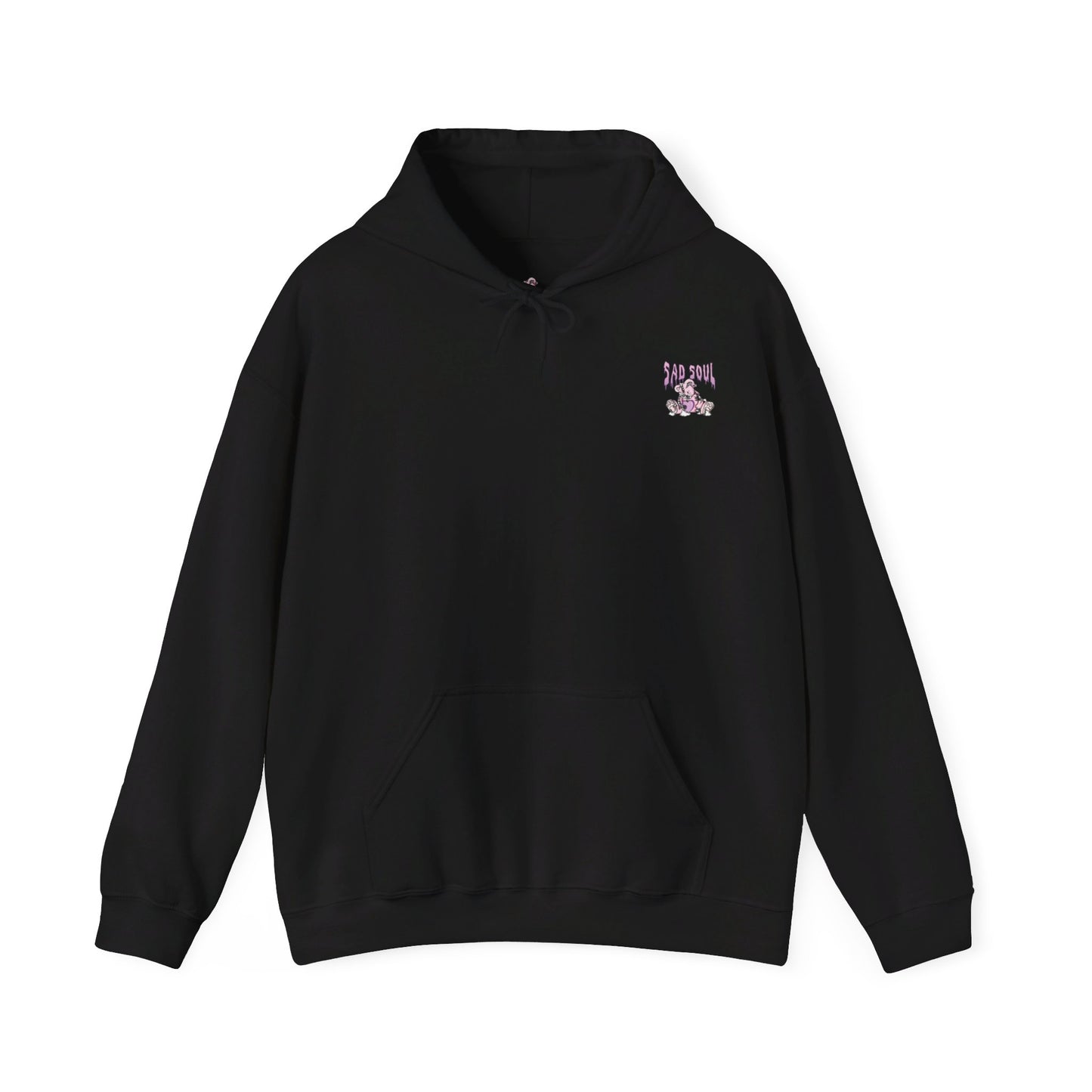 Tiny logo hoodie sad soul pink