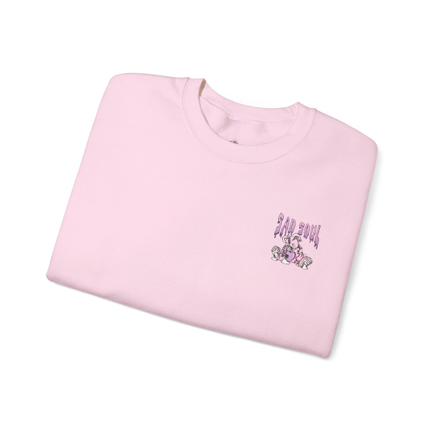 Tiny logo sweatshirt sad soul pink