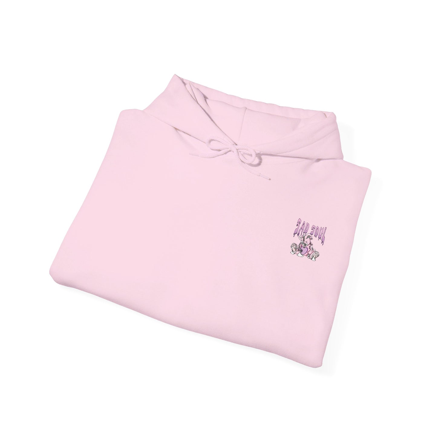 Tiny logo hoodie sad soul pink